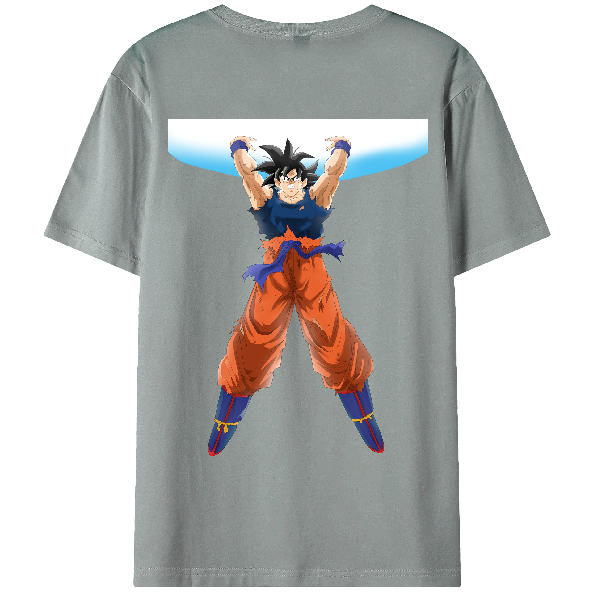 （画像用） ドラゴンボール 孫悟空（そん ごくう）Son Goku カカロット DRAGON BALL Kakarotto 綿100％ メンズ半袖Tシャツ（バックプリント） 通気性